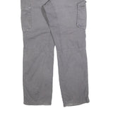 CARHARTT Mens Cotton Blend Grey Relaxed Fit Straight Trousers W36 L34 Workwear
