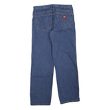 DICKIES Womens Regular Fit Straight Leg Denim Blue W32 L30 Classic Cotton Blend