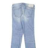 DIESEL Womens Slim Light Blue Denim Regular Jeans W27 L29 Stud Detail Zip