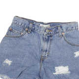 LEVI'S Womens Blue Denim Casual Shorts S W26 Distressed Fashion