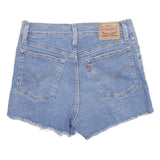 LEVI'S Womens Denim Blue Distressed Casual Shorts M W30 Summer Cotton Blend