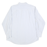 NAUTICA Mens Blue & White Stripe Cotton Blend Shirt XL Long Sleeve Button Collar