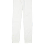 LOIS Womens Cotton Blend White Slim Skinny Trousers W23 L31 Stylish Casual Wear