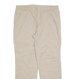 TREVOLUTION Mens Relaxed Beige Polyester Blend Zip Trousers W38 L32 Casual
