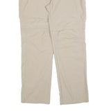 TREVOLUTION Mens Relaxed Beige Polyester Blend Zip Trousers W38 L32 Casual