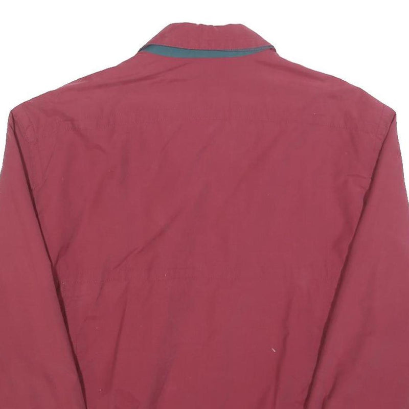 KEMPEL Mens Red Jacket S Polyester Blend Classic Zip Plain Casual Lightweight