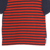 LACOSTE Mens Navy & Red Striped Cotton Blend Short Sleeve Polo Shirt XL 27 Patch
