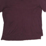 CHAPS Mens Maroon Short Sleeve Plain Polo Shirt M Casual Cotton Classic