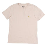 CARHARTT Womens Cream & Yellow Pocket T-Shirt S Short Sleeve Round Neck Casual