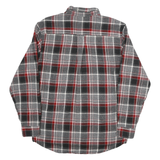 REDHEAD Mens Grey & Red Check Shirt L Button-Down Collar Cotton Blend Casual
