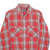 RALPH LAUREN POLO JEANS COMPANY Mens Red & Grey Check Shirt S Slim Fit Cotton