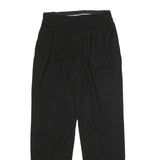MOSCHINO Womens Black Cotton Blend Relaxed Trousers W26 L27 Classic Fit Zip