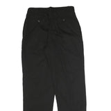 MOSCHINO Womens Black Cotton Blend Relaxed Trousers W26 L27 Classic Fit Zip