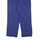 Womens Relaxed Royal Blue Polyester Blend Cargo Trousers W25 L28 Zip Closure