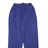 Womens Relaxed Royal Blue Polyester Blend Cargo Trousers W25 L28 Zip Closure