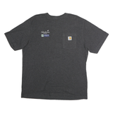 CARHARTT Mens Grey & Yellow Pocket T-Shirt L Short Sleeve Crew Neck Workwear