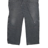 DICKIES Mens Jeans Black Regular Straight Denim Medium W38 L32 Workwear Zip