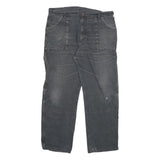 DICKIES Mens Jeans Black Regular Straight Denim Medium W38 L32 Workwear Zip