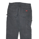 DICKIES Mens Jeans Black Regular Straight Denim Medium W38 L32 Workwear Zip