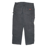 DICKIES Mens Jeans Black Regular Straight Denim Medium W38 L32 Workwear Zip