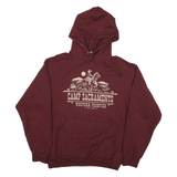 PORT & COMPANY Mens Maroon Camp Sacramento Pullover Hoodie M Western Frontier