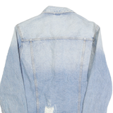 GUESS Mens Blue Denim Jacket XS Cotton Button Denim Distressed Fashion