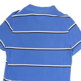 TOMMY HILFIGER Mens Blue White & Black Stripe Short Sleeve Polo Shirt S Classic