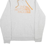 THE NORTH FACE Mens Grey & Orange Hoodie L Cotton Blend Casual Pullover