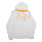 THE NORTH FACE Mens Grey & Orange Hoodie L Cotton Blend Casual Pullover
