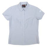 MAMMUT Womens Blue Check Short Sleeve Shirt XS Lightweight Breathable Outdoor