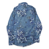 WRANGLER Mens Blue Floral Print Shirt M Long Sleeve Button Closure Stylish