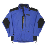 OBERMEYER Mens Blue & Black Zip Jacket L Polyester Blend Outdoor Sportswear