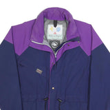 MAMMUT Mens Purple & Blue Outdoor Jacket L Polyester Blend Zip Pocketed