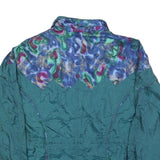 IN TRAINING Womens Green Polyester Zip Jacket L Woven Colourblock Lightweight