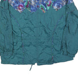 IN TRAINING Womens Green Polyester Zip Jacket L Woven Colourblock Lightweight