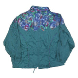 IN TRAINING Womens Green Polyester Zip Jacket L Woven Colourblock Lightweight