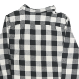 NORTHWESTERN Mens Black & White Checked Cotton Shirt XL Long Sleeve Button