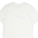 NIKE Mens White Swoosh T-Shirt S Short Sleeve Crew Neck Sports Casual