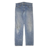 LEVI'S 501 Mens Jeans Blue Regular Straight Denim Medium W34 L32 Classic Button