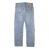 LEVI'S 501 Mens Jeans Blue Regular Straight Denim Medium W34 L32 Classic Button