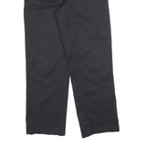 DICKIES Mens Black Cotton Blend Relaxed Straight Trousers W33 L30 Workwear Zip