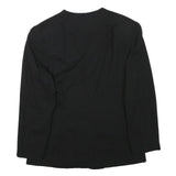 EPISODE Womens Black Wool Blend Embellished Button Jacket UK 10 Classic Fit