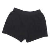 ADIDAS Womens Shorts Black Casual Plain S W24 Logo Cotton Blend Comfortable