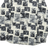 MARINO BAY Mens White & Grey Patterned Shirt L Cotton Casual Long Sleeve Stylish