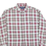 RALPH LAUREN Mens Red & Green Check Shirt L Button-Down Collar Cotton Blend