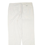 GANT Mens Linen Blend White Regular Fit Straight Leg Trousers W37 L34 Classic