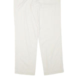 GANT Mens Linen Blend White Regular Fit Straight Leg Trousers W37 L34 Classic