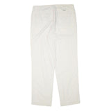 GANT Mens Linen Blend White Regular Fit Straight Leg Trousers W37 L34 Classic