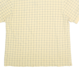 CHAPS Mens Yellow Checked Polo Shirt XL Cotton Short Sleeve Classic Fit