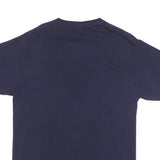 CHAMPION Mens Blue Graphic T-Shirt M Short Sleeve Crew Neck Logo Cotton Blend